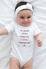 Premium Overoz Organic 100% Cotton Printed Short Sleeve Baby Bodysuit - Style 5413 - 100g - TryAladdin