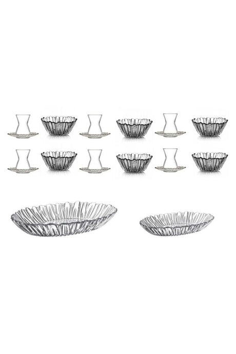 Premium Pasabahce Aurora Glass Tea Service Set - 20 Piece - TryAladdin