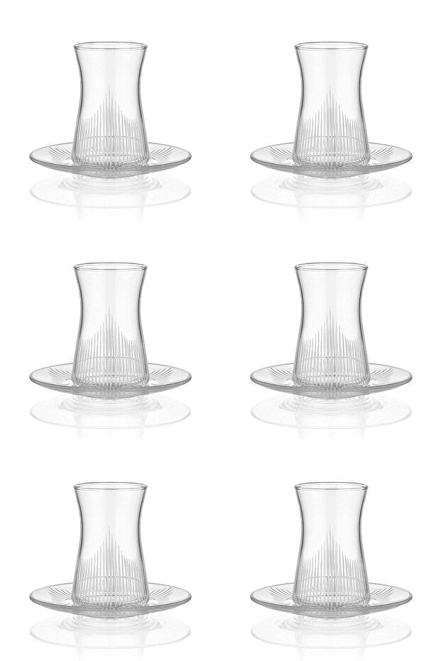 Premium Pasabahce Hisar Decostyle Turkish Tea Glass Set - 12 Pieces - TryAladdin
