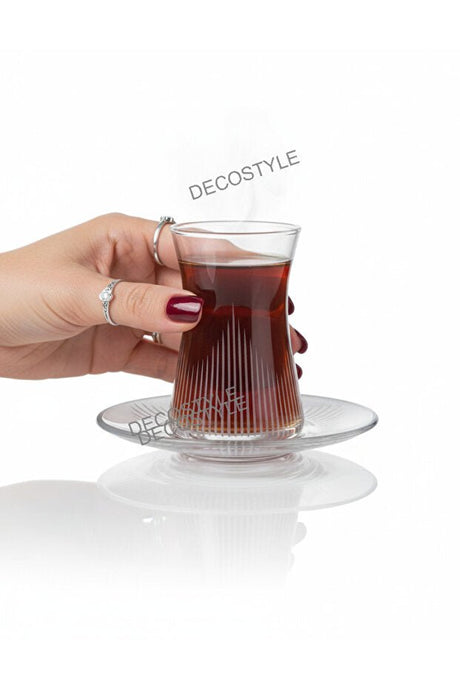 Premium Pasabahce Hisar Decostyle Turkish Tea Glass Set - 12 Pieces - TryAladdin