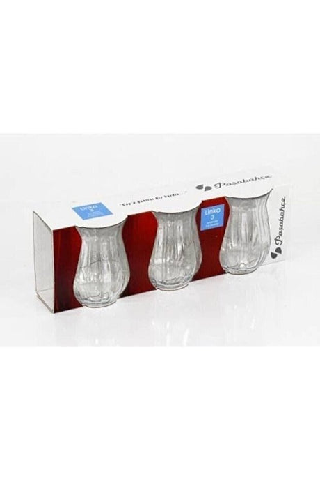 Premium Pasabahce Linka Turkish Tea Glass Set - 3 - Piece - 145cc Each - TryAladdin