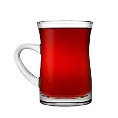 Premium Pasabahce Mila Handled Large Turkish Tea Glass Set - 145ml 3 - Pack - TryAladdin