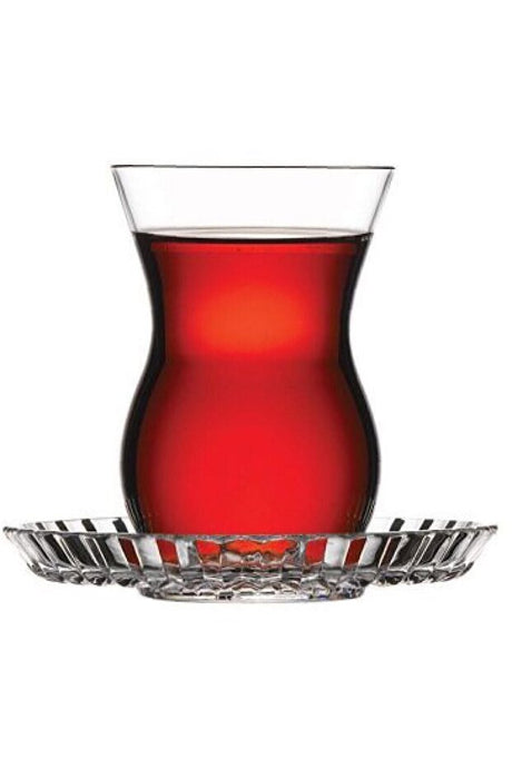 Premium Pasabahce Turkish Tea Glass Set - 12 - Piece 145ml - TryAladdin