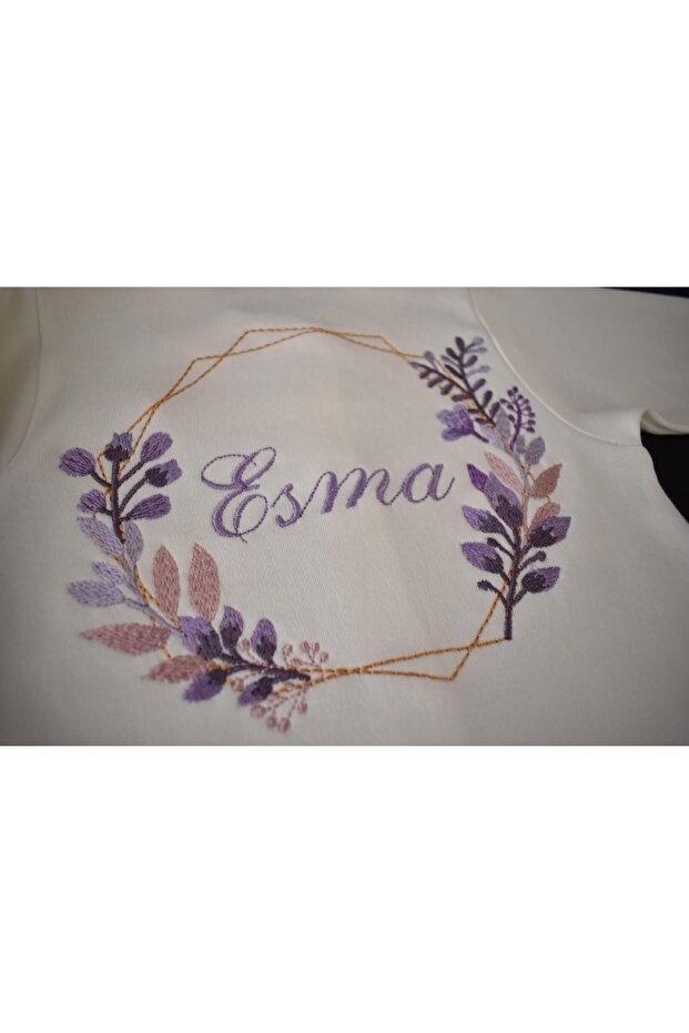 Premium Personalized Embroidered Lilac Floral Newborn Set - 3 Piece - TryAladdin