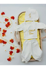 Premium Personalized Embroidered Muslin 3 - Piece Newborn Set - 300g - TryAladdin