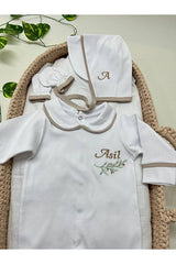 Premium Personalized Infant Romper, Hat & Mitten Set - 3 - Piece - TryAladdin