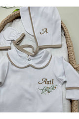 Premium Personalized Infant Romper, Hat & Mitten Set - 3 - Piece - TryAladdin