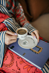 Premium Porcelain Espresso Turkish Coffee Cup Saucer Set - 70ml - TryAladdin