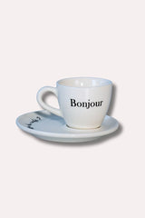 Premium Porcelain Espresso Turkish Coffee Cup Saucer Set - 70ml - TryAladdin