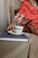 Premium Porcelain Espresso Turkish Coffee Cup Saucer Set - 70ml - TryAladdin