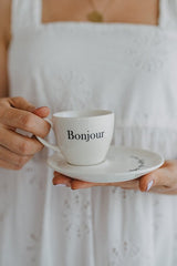 Premium Porcelain Espresso Turkish Coffee Cup Saucer Set - 70ml - TryAladdin