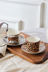 Premium Porcelain Tiger Turkish Coffee Cup Set - 80ml (Set of 2) - TryAladdin