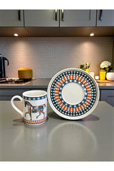 Premium Porcelain Turkish Coffee Cup Set, Horse Design - 6 Piece - TryAladdin