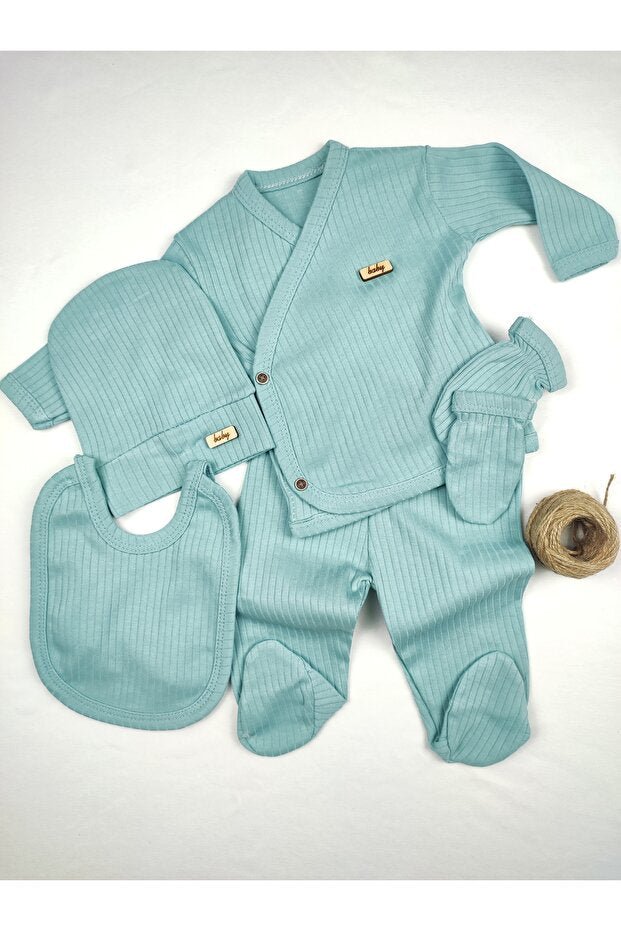 Premium Ribbed Newborn Baby Hospital Exit Set - 5 - Piece - TryAladdin