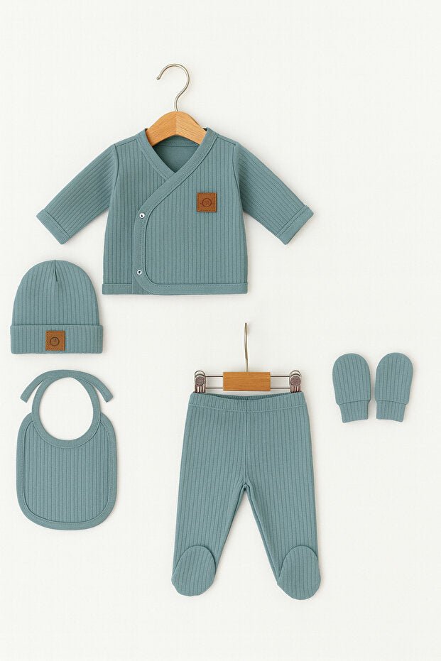 Premium Ribbed Newborn Baby Hospital Exit Set - 5 - Piece - TryAladdin