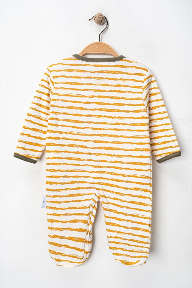 Premium Safari Pattern 3 - Piece Footed Romper Set - Newborn to 9 Months - TryAladdin