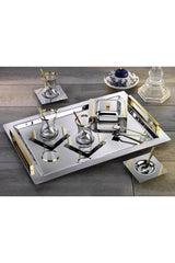 Premium Tiamo Mira Gold Turkish Tea Service Set - 40 Piece, 12 Person - TryAladdin