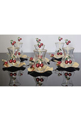 Premium Turkish Cast Iron Cherry Design Tea Set - 18 Piece Luxury Collection - 5.5kg - TryAladdin