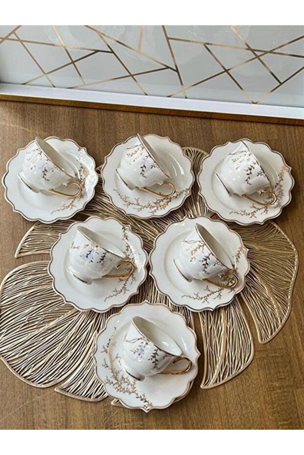 Premium Turkish Coffee Cup Set Evora - 12 - Piece Set - TryAladdin