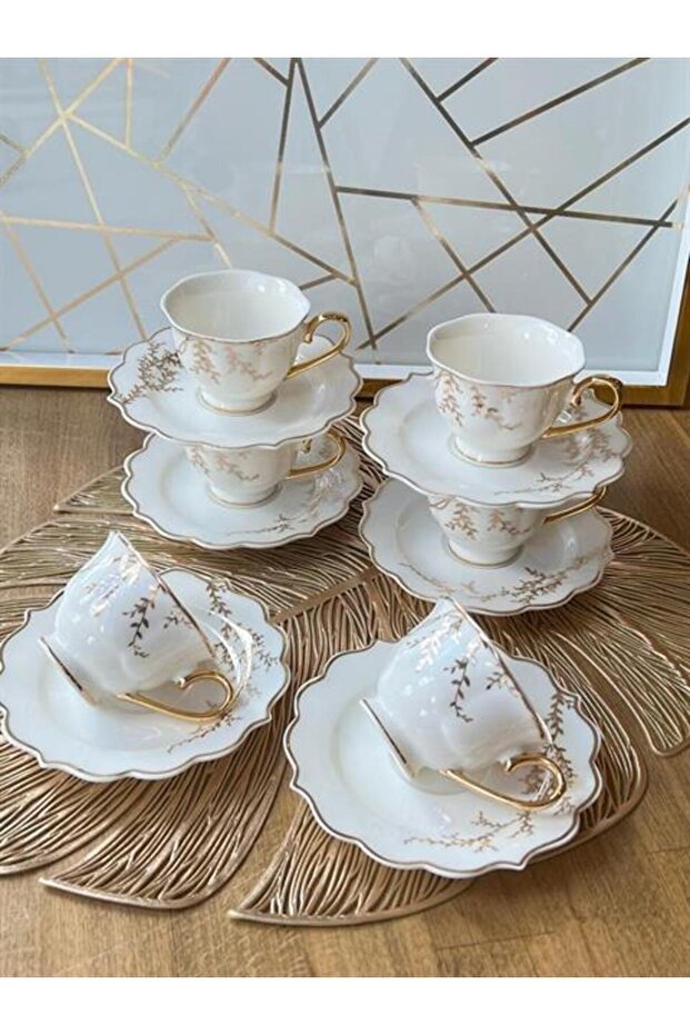 Premium Turkish Coffee Cup Set Evora - 12 - Piece Set - TryAladdin