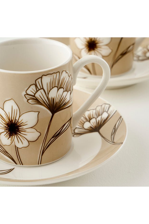 Premium Turkish Coffee Espresso Cup Set - Rachel Design - 2 x 90cc - TryAladdin