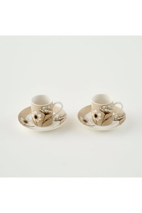 Premium Turkish Coffee Espresso Cup Set - Rachel Design - 2 x 90cc - TryAladdin
