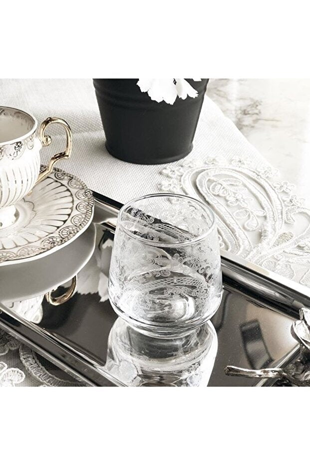 Premium Turkish Hand - Decorated Coffee Service Glasses - Set of 6 - TryAladdin