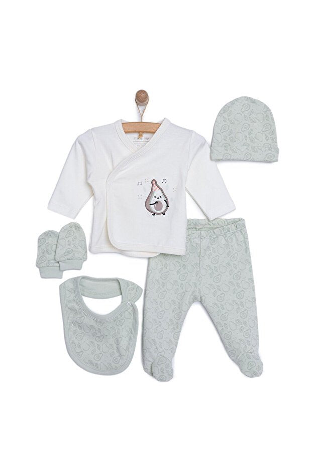 Premium Turkish Newborn Baby Boy 5 - Piece Hospital Exit Set - TryAladdin