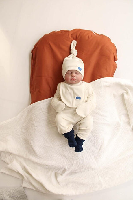 Premium Turkish Newborn Baby Clothing Set - Embroidered Fish Design, 5 - Piece - TryAladdin