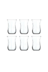 Premium Turkish Tea Glasses - Classic Optic Design - 6 - Piece Set - 115ml Each - TryAladdin