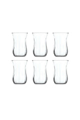 Premium Turkish Tea Glasses - Classic Optic Design - 6 - Piece Set - 115ml Each - TryAladdin