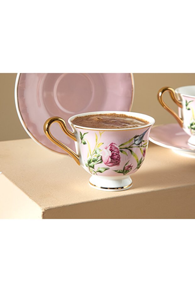 Premium Vanilla Bone China Coffee Cup Set - 4 - Piece Set - TryAladdin