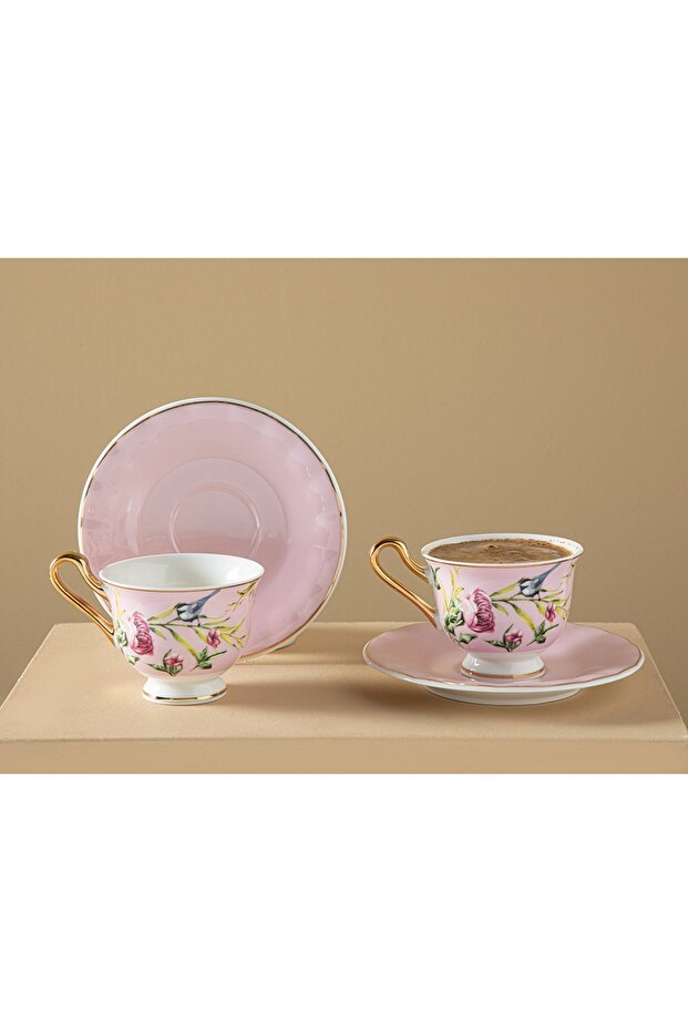 Premium Vanilla Bone China Coffee Cup Set - 4 - Piece Set - TryAladdin