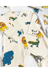 Premium Verona Tarz Newborn Boys Bear Print 2 - Piece Romper Set - TryAladdin