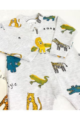 Premium Verona Tarz Newborn Boys Bear Print 2 - Piece Romper Set - TryAladdin