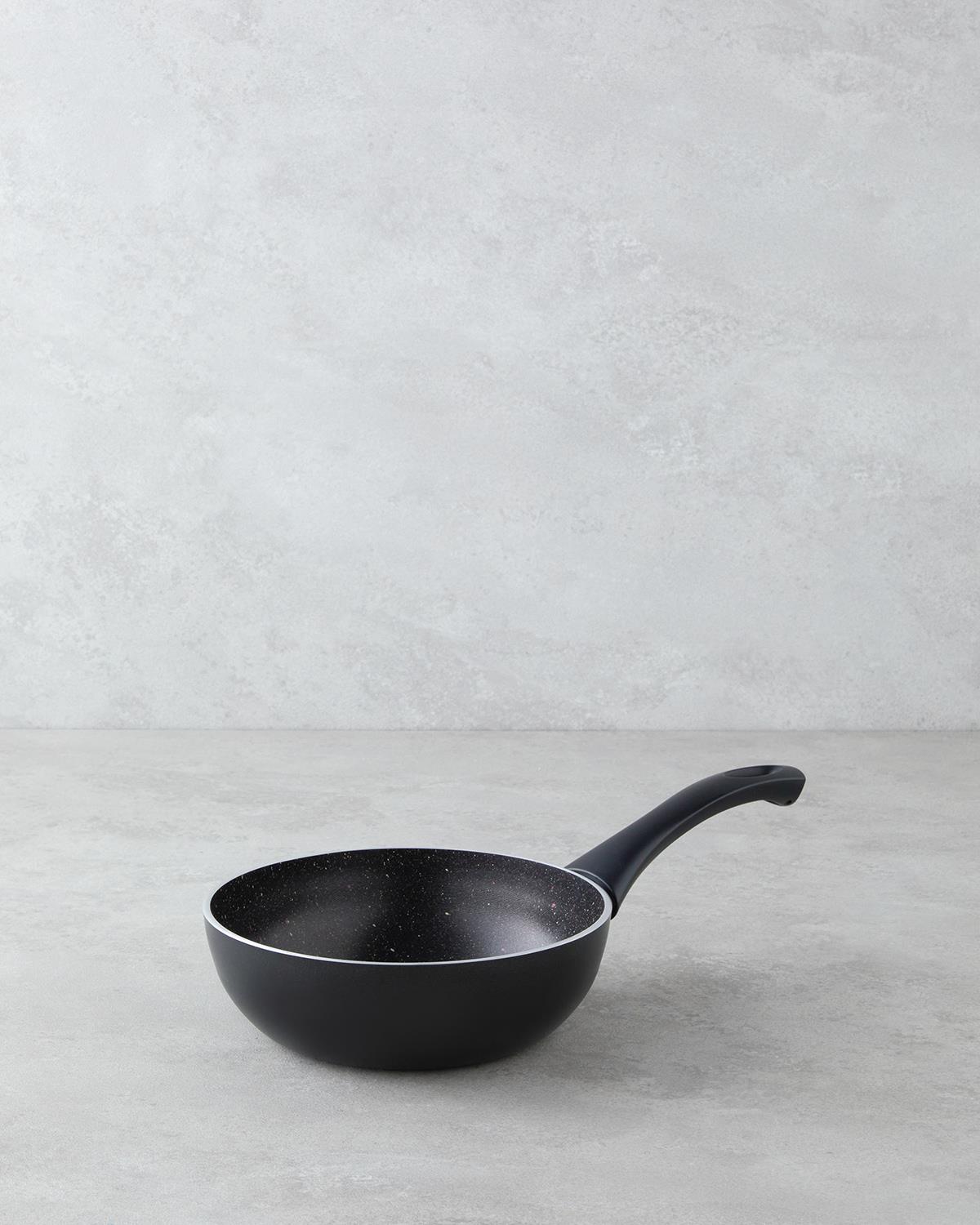 Professional Grade Non Stick Frying Pan Set Black 18cm 20cm