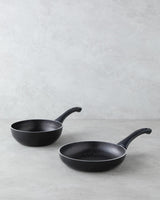 Professional Grade Non Stick Frying Pan Set Black 18cm 20cm