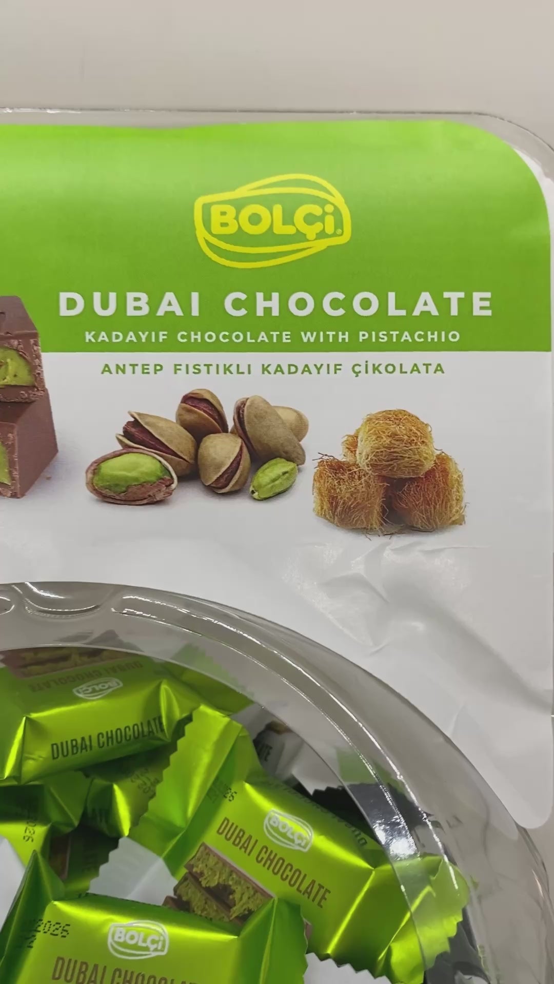 Antep Pistachio & Kadayif Dubai Chocolate Bar - 75 Pieces 16gr