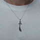 Hz. Ali Zulfiqar Sword Silver Necklace | Islamic Inspired Unisex Pendant | Symbolic & Meaningful Jewelry Gift