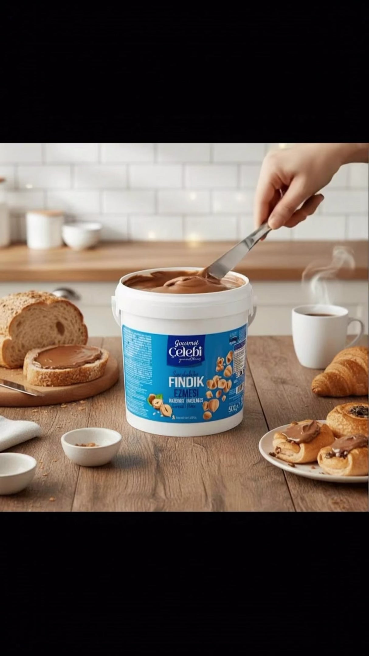 Celebiogullari Professional Hazelnut Spread (50% Hazelnut) - 500g, 1kg & 5kg Buckets