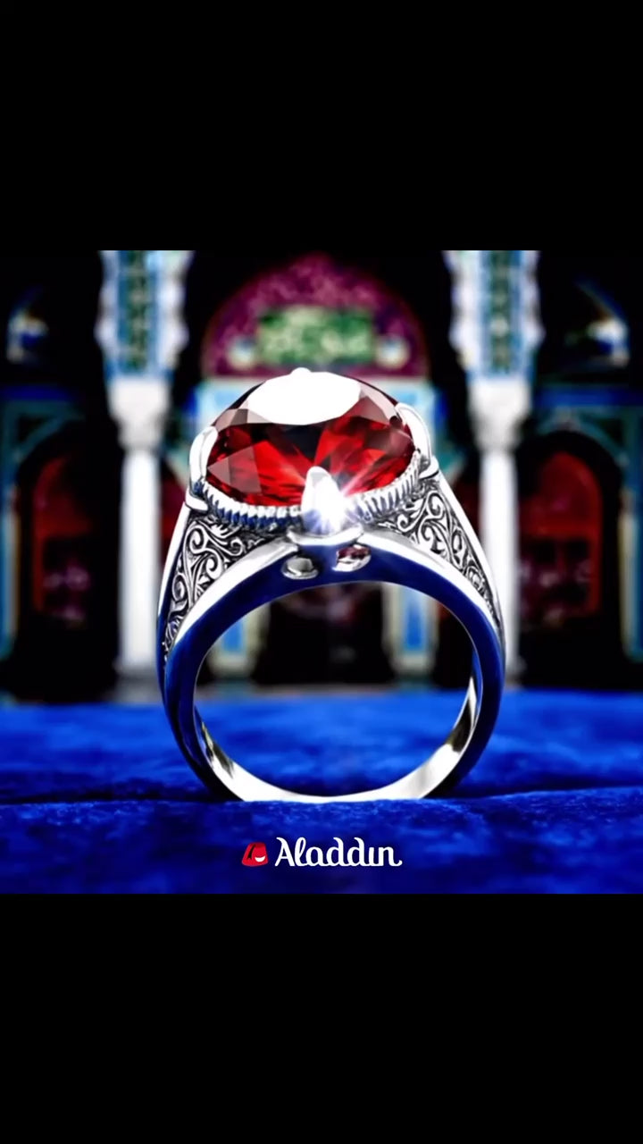 Handcrafted Men's 925 Sterling Silver Ring | Genuine Red Agate Stone Jewelry | Thoughtful Gift for Him