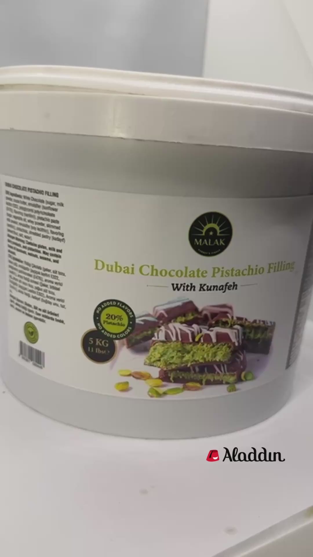 Dubai Chocolate Pistachio Filling with Kunafeh - 30% Pistachio (11 lb | 5kg)