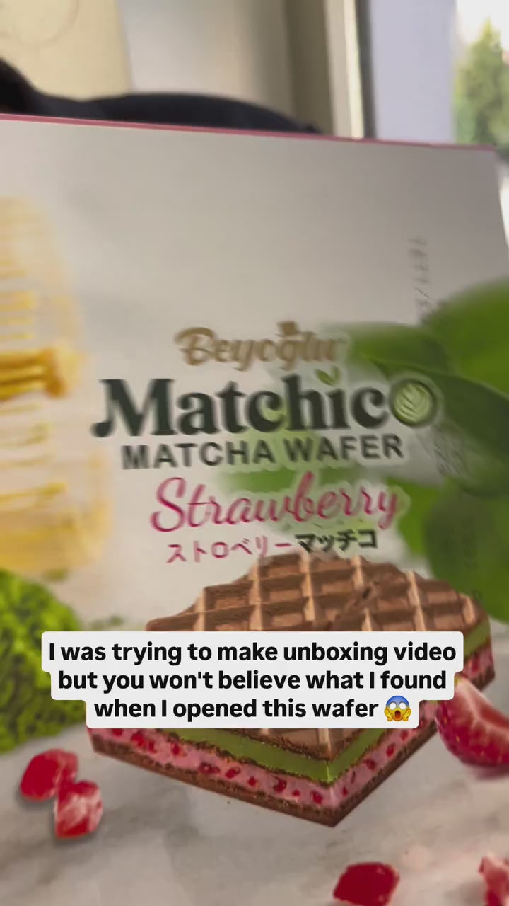 Beyoglu Matchico Premium Matcha Wafer - Jordbærcreme - 32g