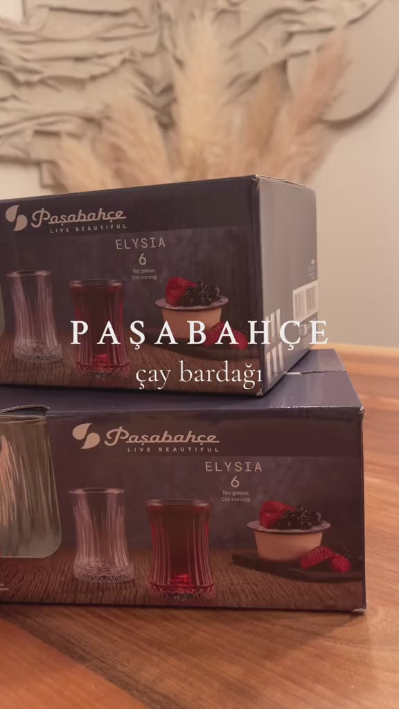 Pasabahce Elysia 专业土耳其茶杯套装 - 12件套