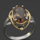 Bague en Citrine Champagne pour Femme Fait Main