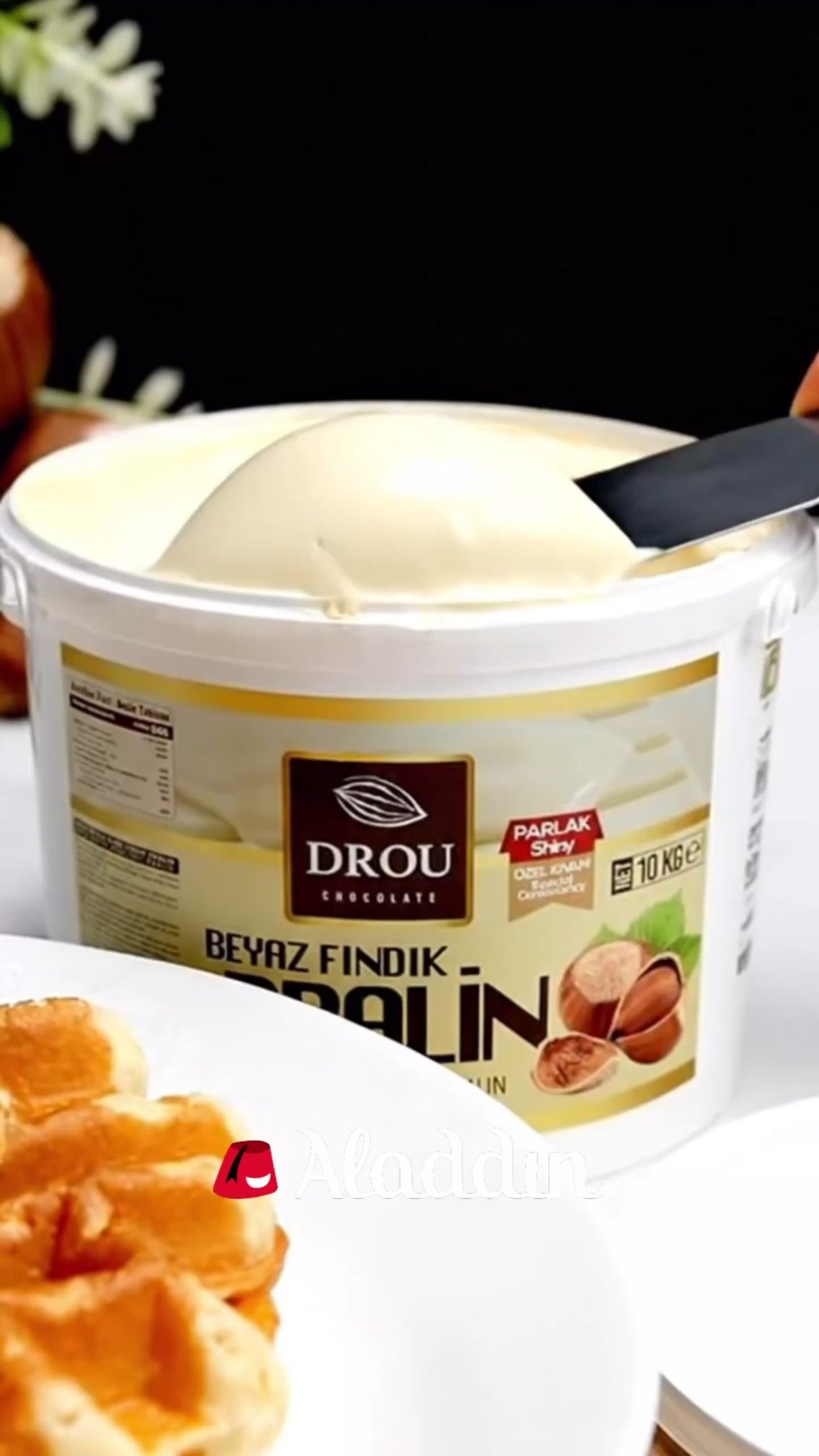 معجون برالين البندق الأبيض المهني من درو - عطري - 10kg