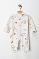 Professional 100% Cotton Footed Newborn Romper Set - Bear Pattern - 2 - Piece - 0 - 6 Months - TryAladdin