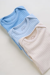 Professional 100% Cotton Ribbed Baby & Toddler Bodysuit 3 - Pack - TryAladdin