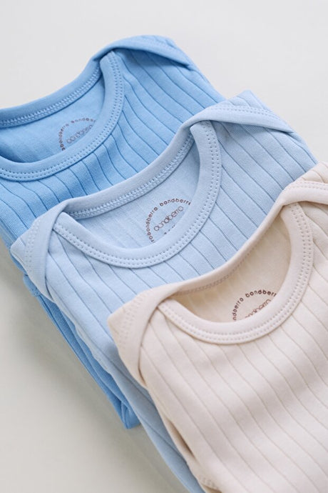 Professional 100% Cotton Ribbed Baby & Toddler Bodysuit 3 - Pack - TryAladdin