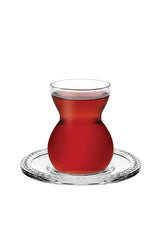 Professional 12 - Piece Turkish Ethnic Glass Tea Set - TryAladdin